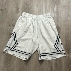 Jordan White and Black Athletic Men Shorts